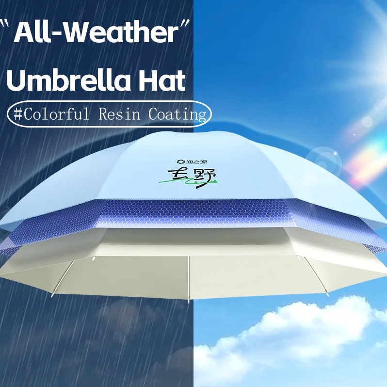 Gambar produk YUZHIYUAN Topi Payung Kepala Umbrella Hat Hands-Free Fiberglass Frame M - W654