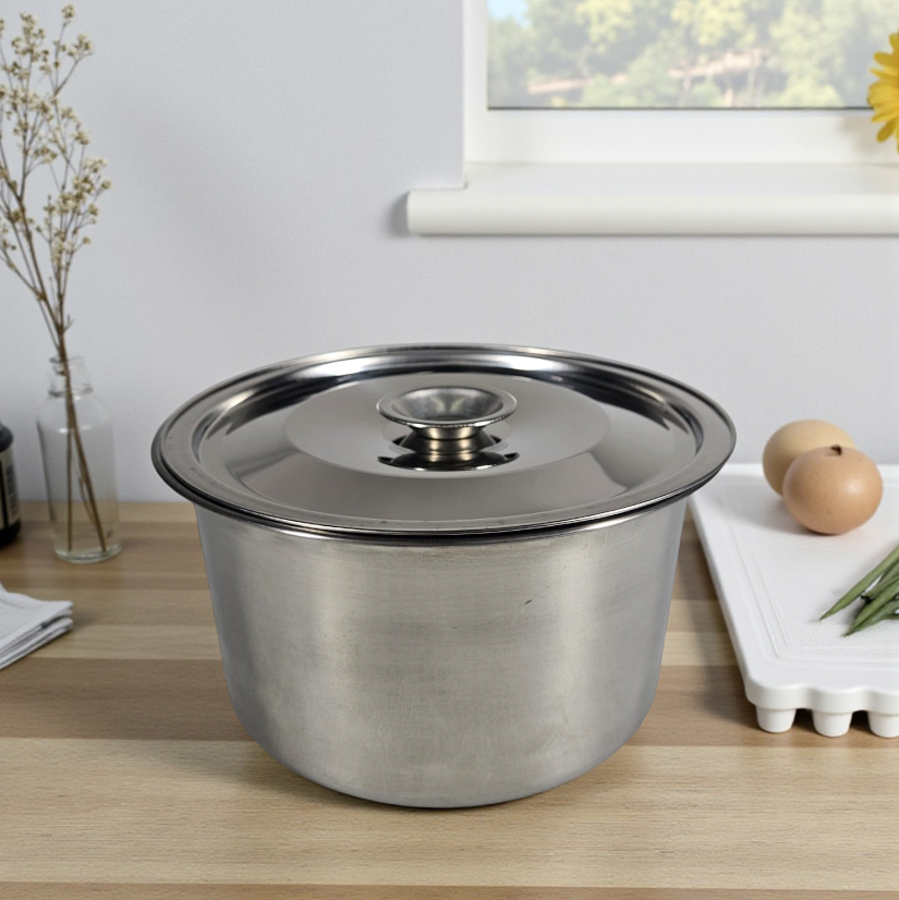 Hasei Baskom Mangkok Stainless Steel Wadah Bumbu Makanan with Lid 18cm - HS-14 Gambar produk Hasei Baskom Mangkok Stainless Steel Wadah Bumbu Makanan with Lid 18cm - HS-14