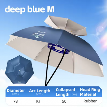 YUZHIYUAN Topi Payung Kepala Umbrella Hat Hands-Free Fiberglass Frame - W654