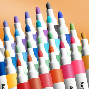 Gambar produk HUNJHYC Spidol Warna Anak Acrylic Marker Fine Tip Quick Dry Waterproof 24 Warna - GB8801