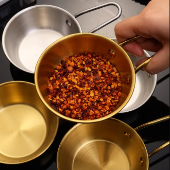 ALRY Mangkuk Mie Salad Stainless Steel Korean Style Bowl with Handle 12cm - ZX-305 Gambar produk ALRY Mangkuk Mie Salad Stainless Steel Korean Style Bowl with Handle 12cm - ZX-305