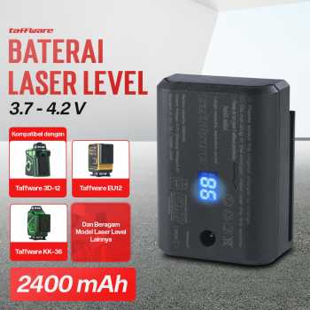 Taffware Baterai Laser Level 3D Rechargeable Battery with LED Display - BM03
