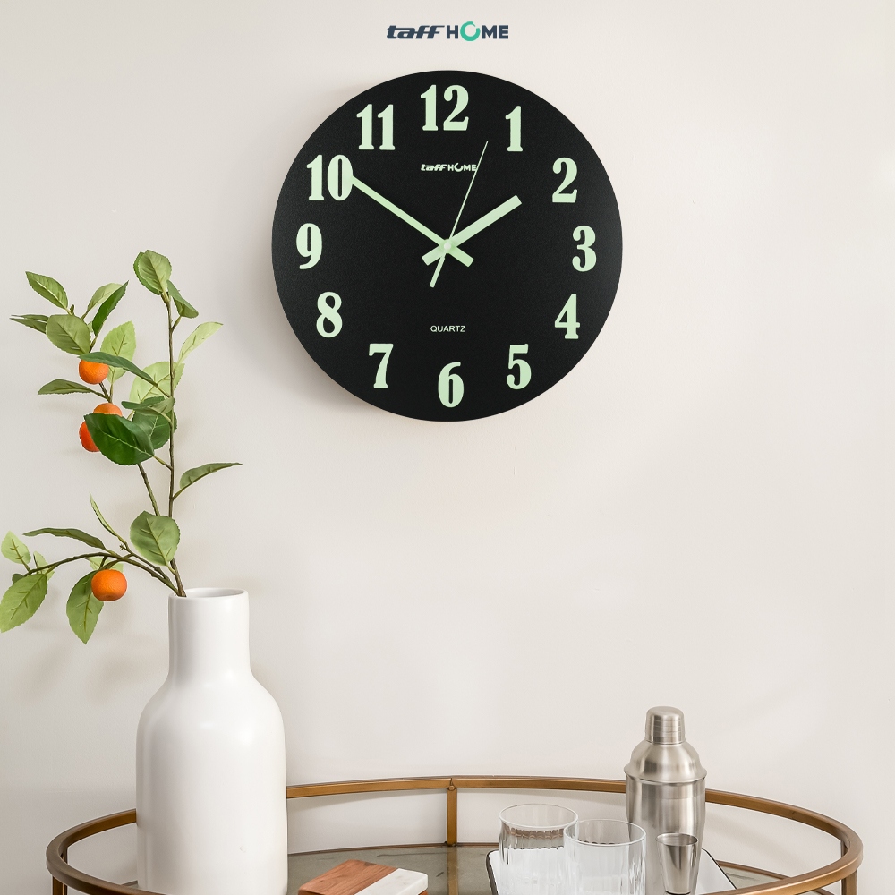 TaffHOME Jam Dinding Bulat Quartz Luminous Glow in The Dark 30cm - Win30 Gambar produk TaffHOME Jam Dinding Bulat Quartz Luminous Glow in The Dark 30cm - Win30