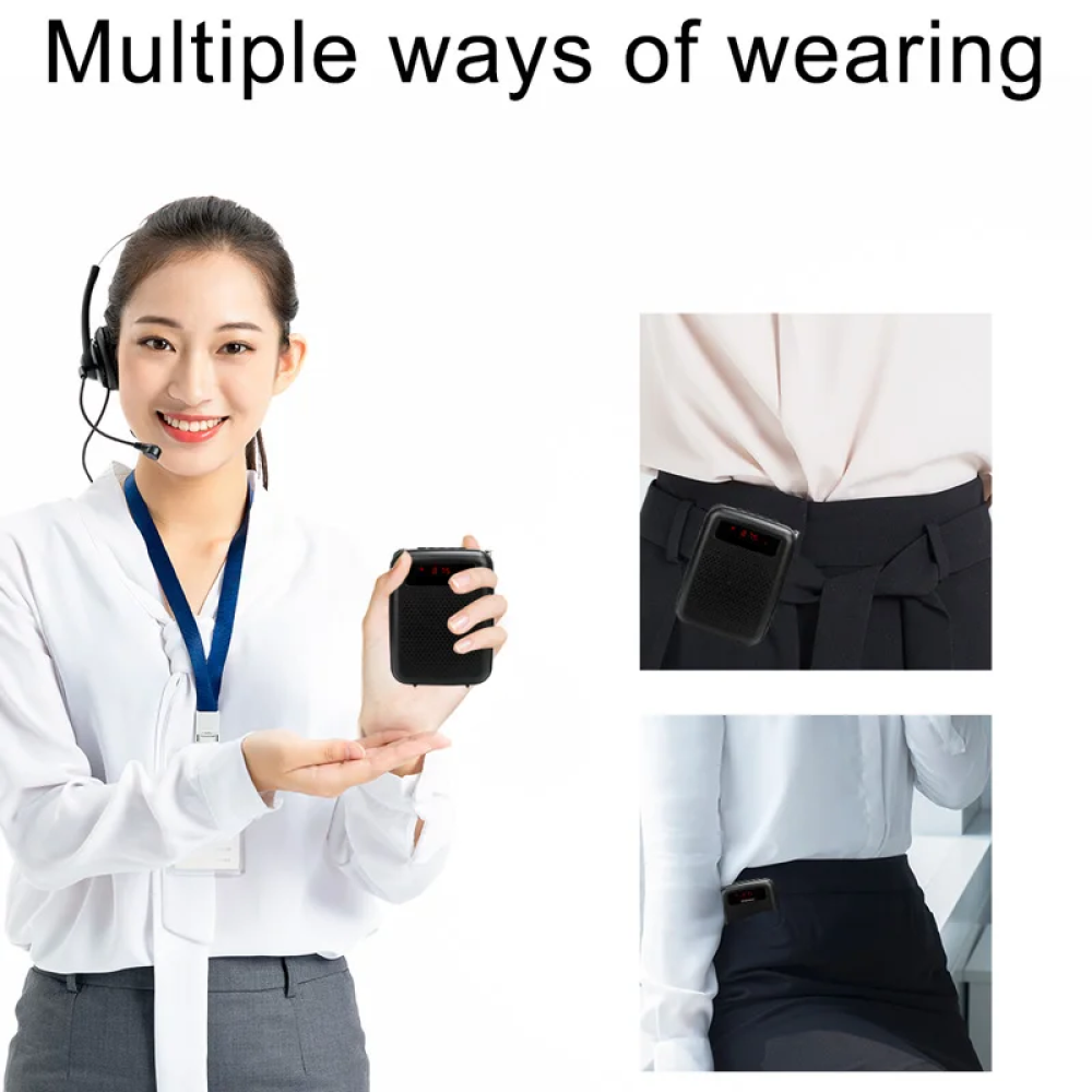 Little Bee Speaker Pinggang Bluetooth Voice Amplifier LED Wired 3W - YW-168U Gambar produk Little Bee Speaker Pinggang Bluetooth Voice Amplifier LED Wired 3W - YW-168U