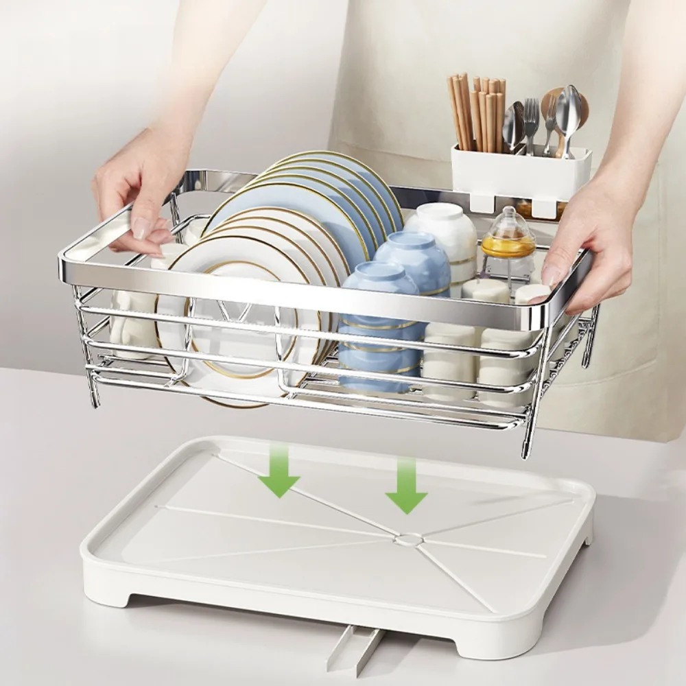 Gambar produk DUTRIEUX Rak Piring Dapur Wastafel Stainless Steel Drying Storage Rack - DR-42