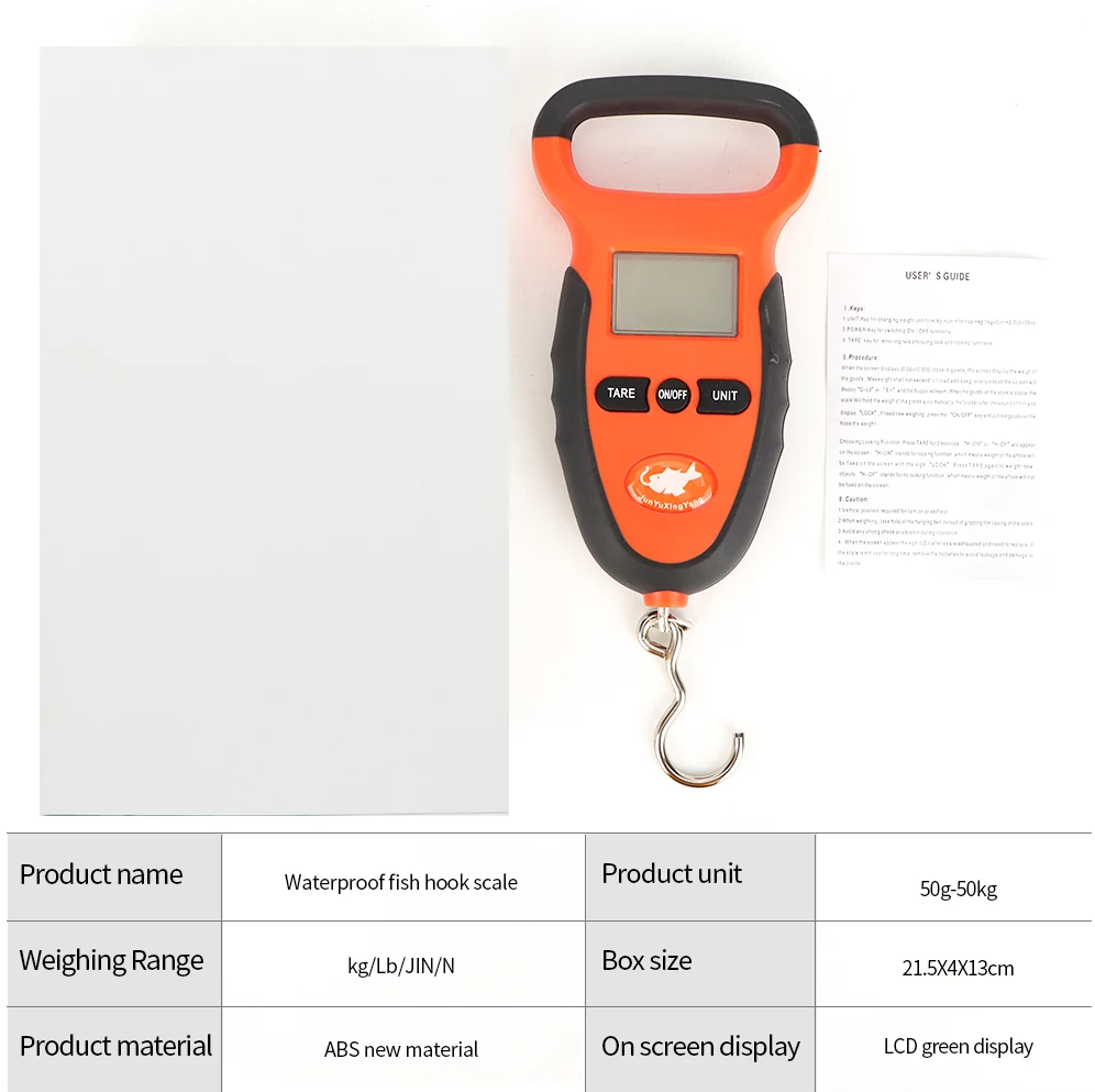 Gambar produk JUANJUAN Timbangan Koper Digital 50 kg Portable Hook Scale Pocket - LS03