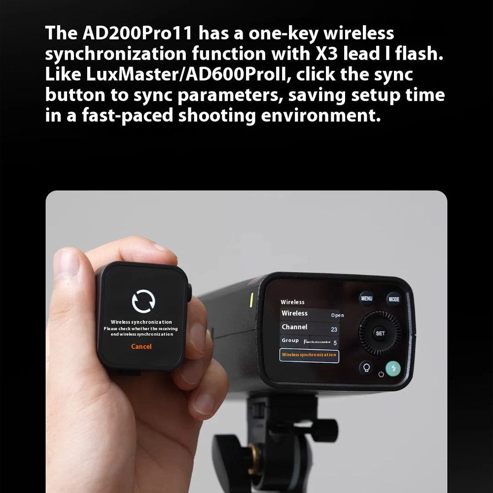 Gambar produk Godox Flash Camera Wireless 2.4GHz TTL 3in1 Color 2980mAh 200Ws - AD200PROII