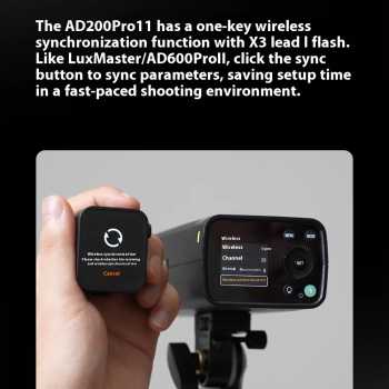 Gambar produk Godox Flash Camera Wireless 2.4GHz TTL 3in1 Color 2980mAh 200Ws - AD200PROII