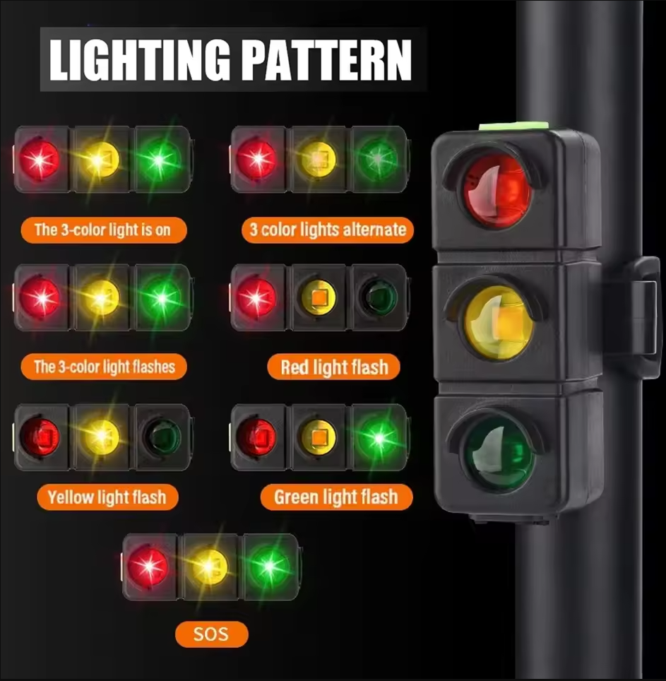 Gambar produk cycle zone Lampu Rambu Sepeda Aksesoris Warning Sign 7 Light Modes - 13320