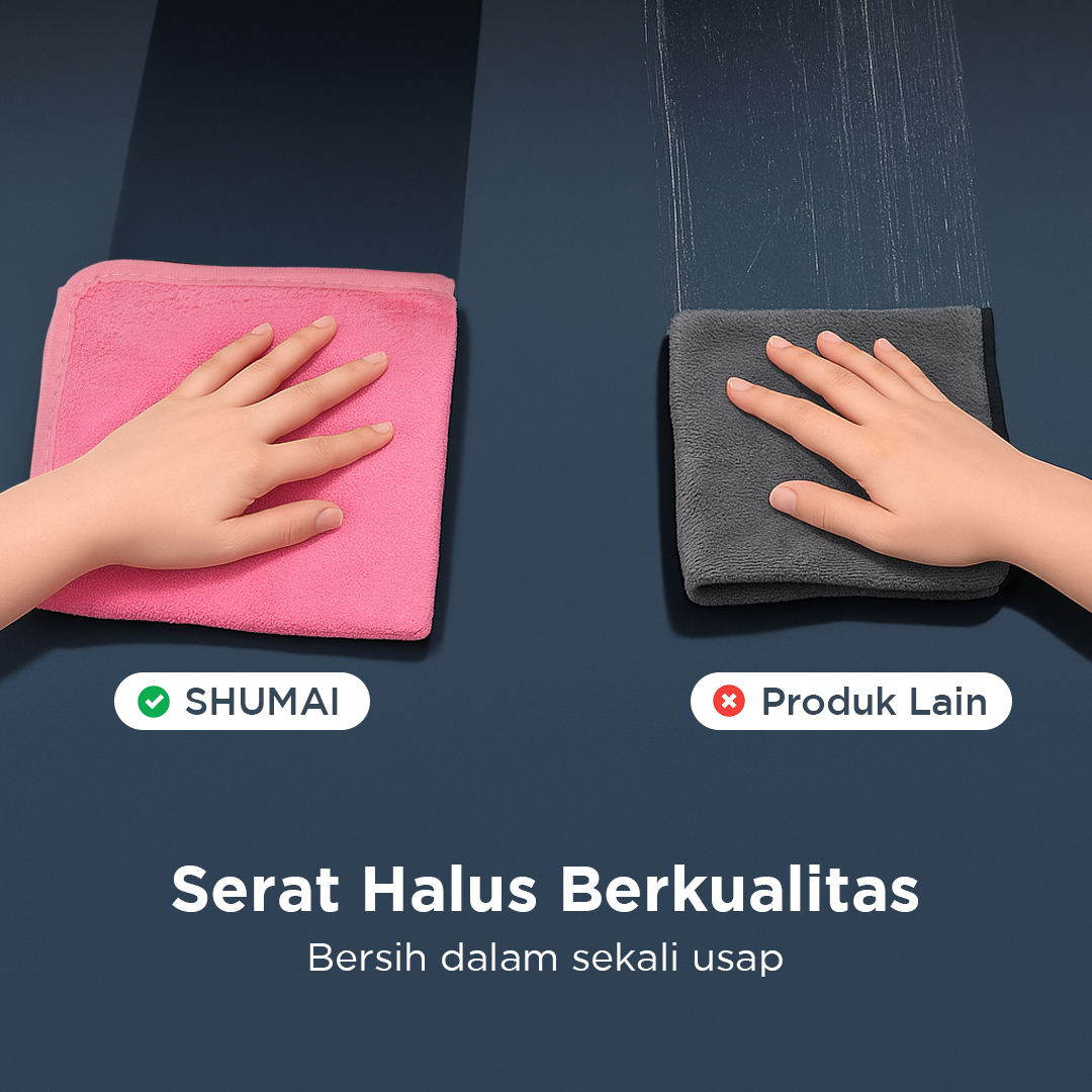 Gambar produk SHUMAI Kain Lap Microfiber Mobil Cleaning Towel Soft High Absorption 30x70cm - SH3