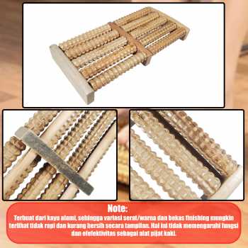 Gambar produk Slims Pijat Kaki Wooden Foot Roller Massager Reflexology 5 Row - SS01