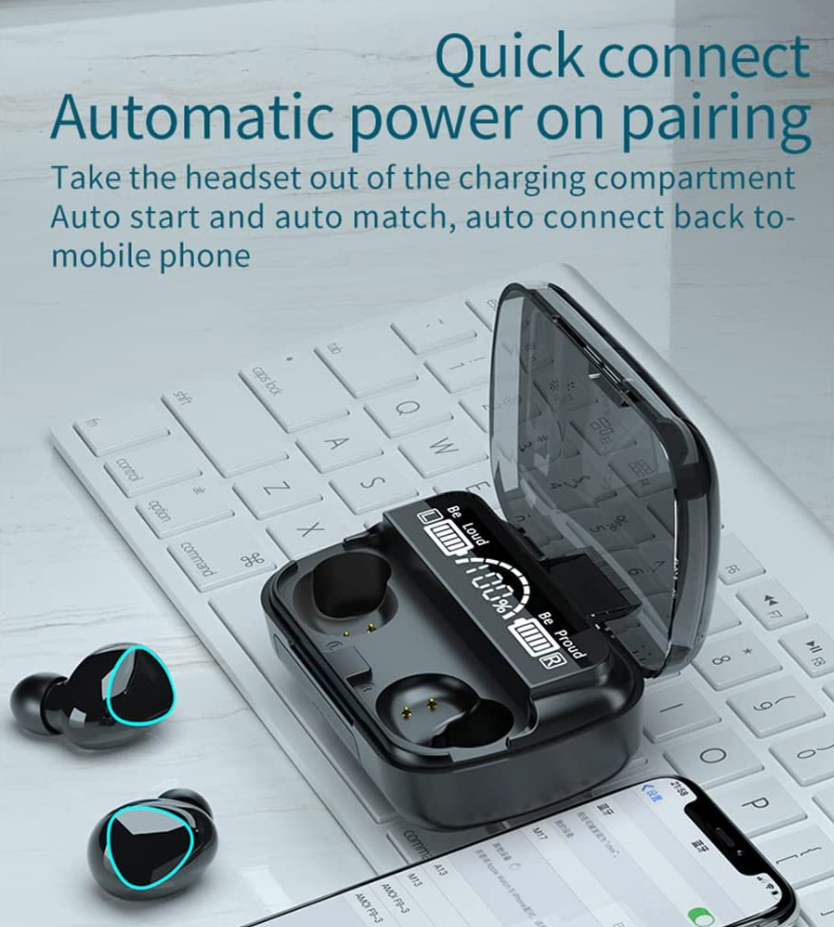 Gambar produk GLARIXA Earphone Bluetooth 5.4 TWS In Ear HiFi Sound Waterproof 400mAh - M10-02