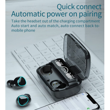 Gambar produk GLARIXA Earphone Bluetooth 5.4 TWS In Ear HiFi Sound Waterproof 400mAh - M10-02