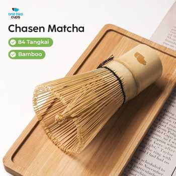 One Two Cups Chasen Bamboo Matcha Whisk Pengaduk Teh Jepang 84 Tangkai - FMCA