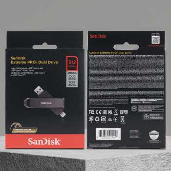 Gambar produk SanDisk Extreme PRO USB Dual Drive Up to 1000MB/s USB Type-C USB3.2 512GB - SDDDE1