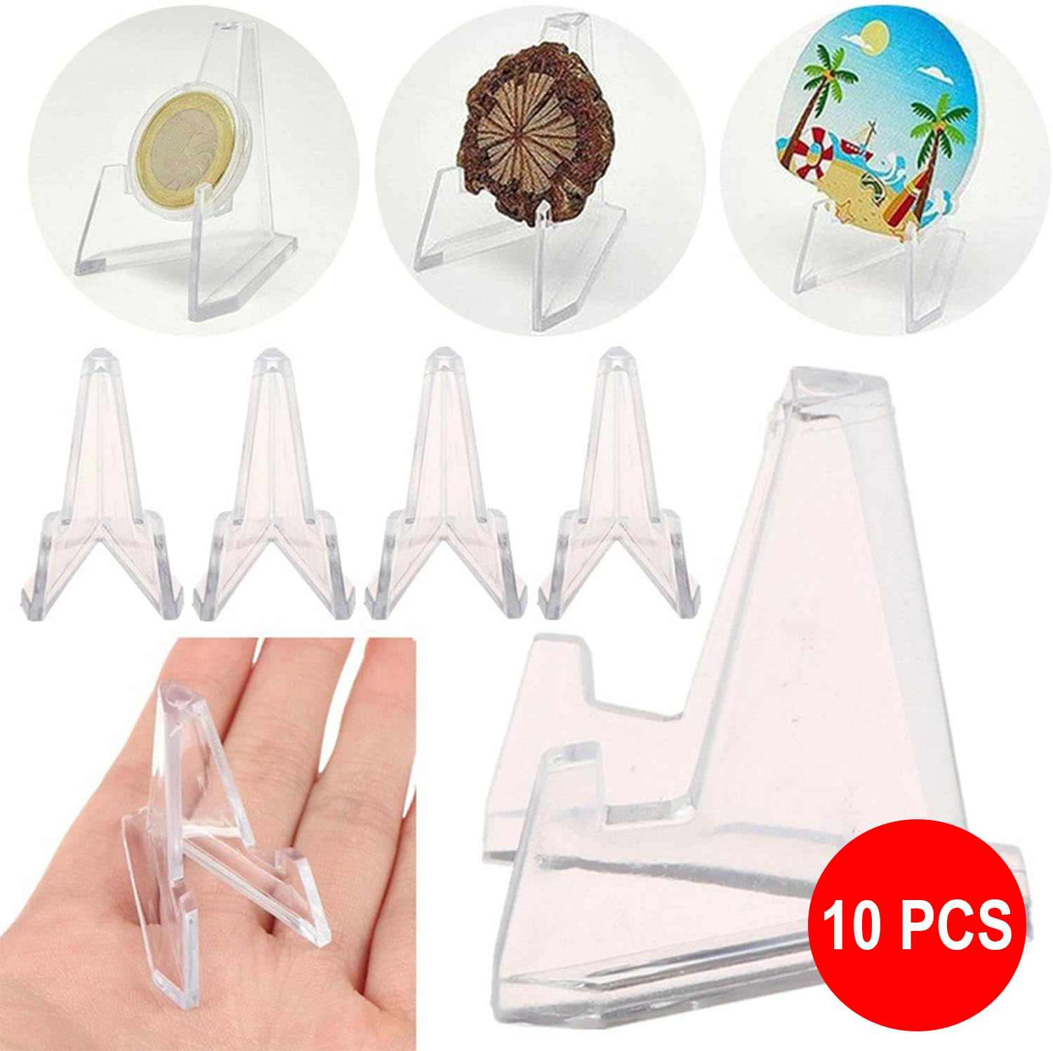 TEBI Display Stand Acrylic Challenge Coin Holder 53mm 10 PCS - TB58 Gambar produk TEBI Display Stand Acrylic Challenge Coin Holder 53mm 10 PCS - TB58