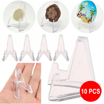 TEBI Display Stand Acrylic Challenge Coin Holder 53mm 10 PCS - TB58