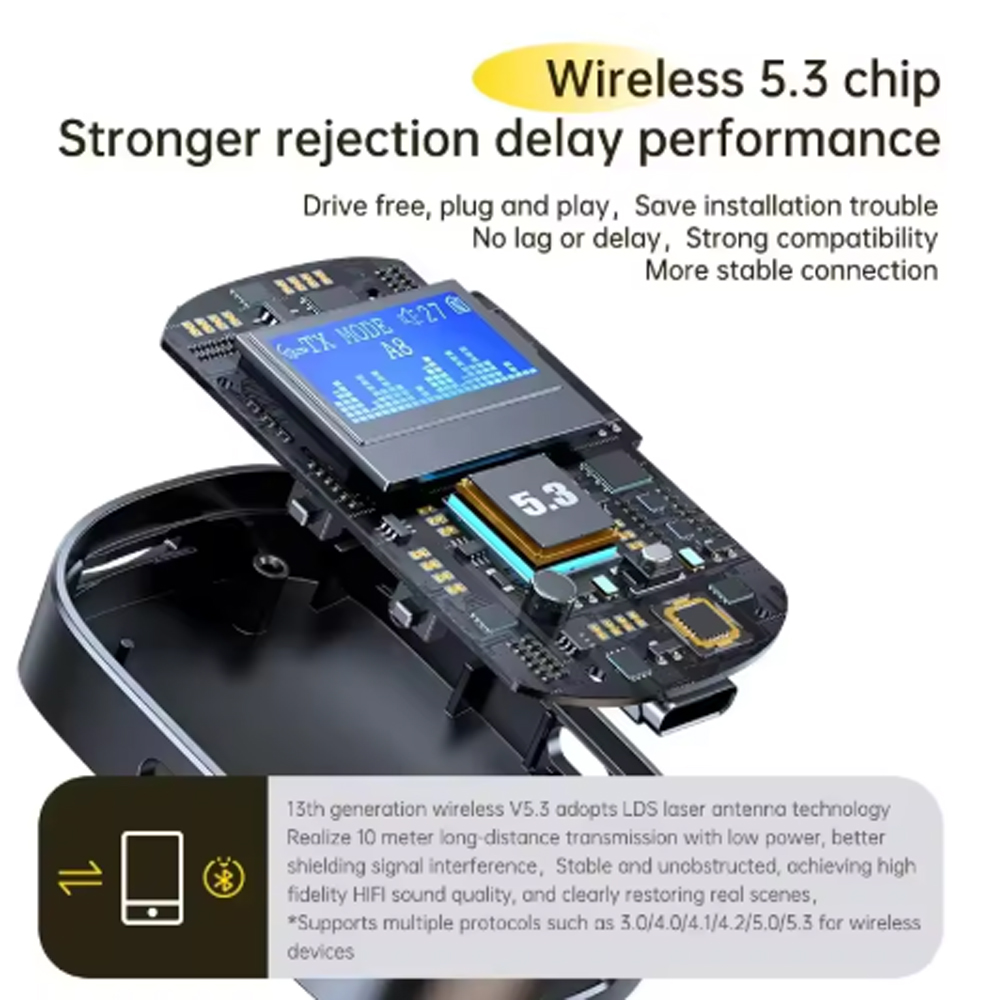 VIKEFON Bluetooth Adapter 2in1 Transmitter Receiver Audio 5.3 2.4GHz - T68 Gambar produk VIKEFON Bluetooth Adapter 2in1 Transmitter Receiver Audio 5.3 2.4GHz - T68