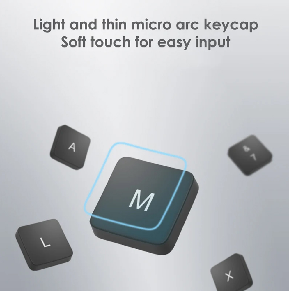 Gambar produk Xiaomi Set Keyboard Mouse Wireless 2.4GHz Soft Keycap Lightweight - WXJS03YM
