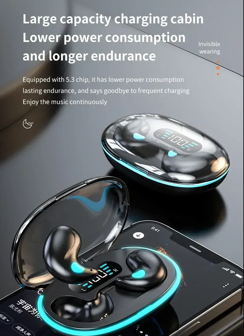 Gambar produk CHUBAN Earphone Bluetooth 5.4 TWS In Ear Ultra Thin Waterproof 150mAh - CH55