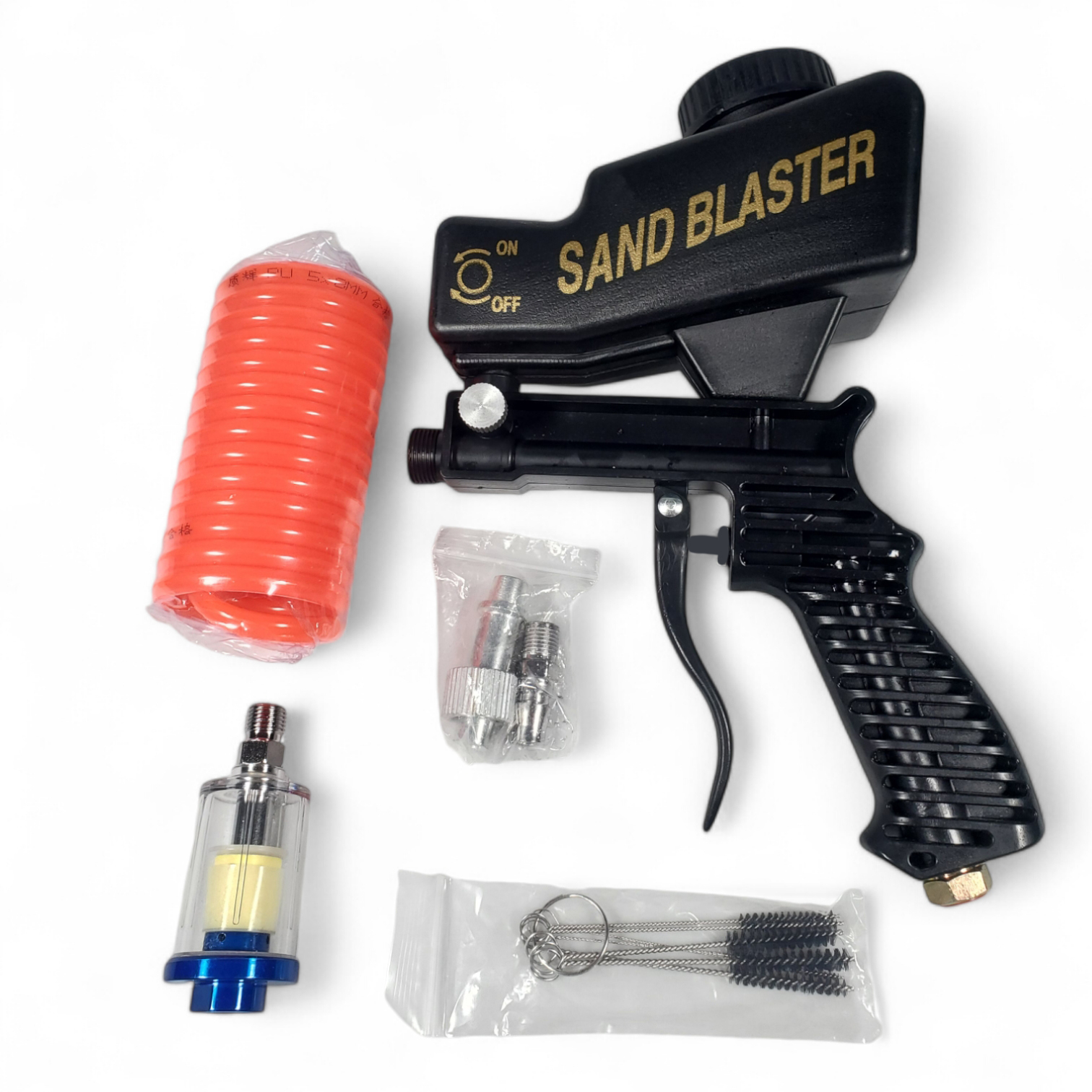 DIZAINLIFE Sand Blaster Gravity Pneumatic Gun Portable 90 PSI - WM-7345R Gambar produk DIZAINLIFE Sand Blaster Gravity Pneumatic Gun Portable 90 PSI - WM-7345R