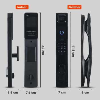 Gambar produk Joneytech Smart Door Lock Fingerprint Face Recognition App Intercom - B01RL-DJ