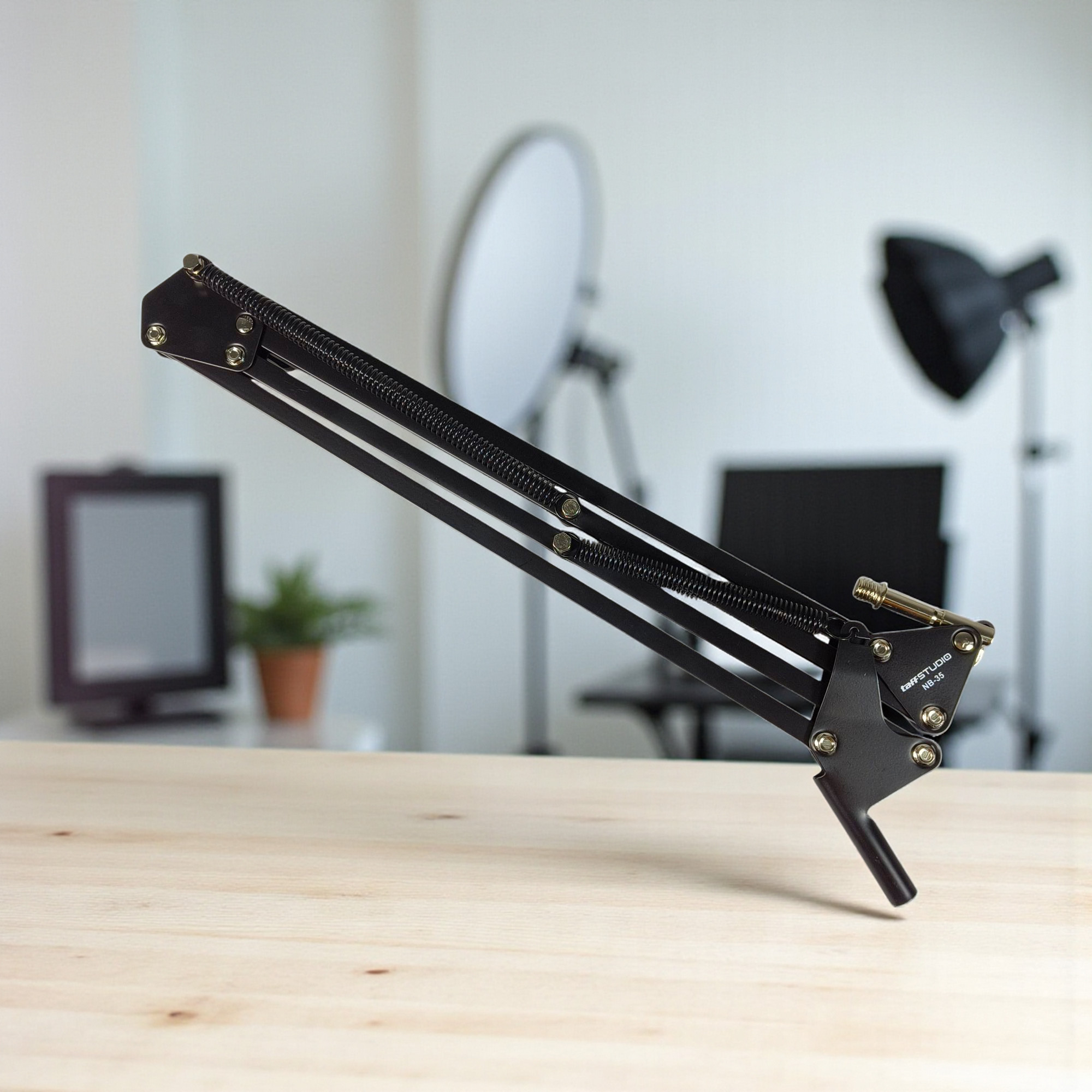 Gambar produk TaffSTUDIO Boom Arm Stand Suspensi Mikrofon Scissor Desk Clamp - NB-35