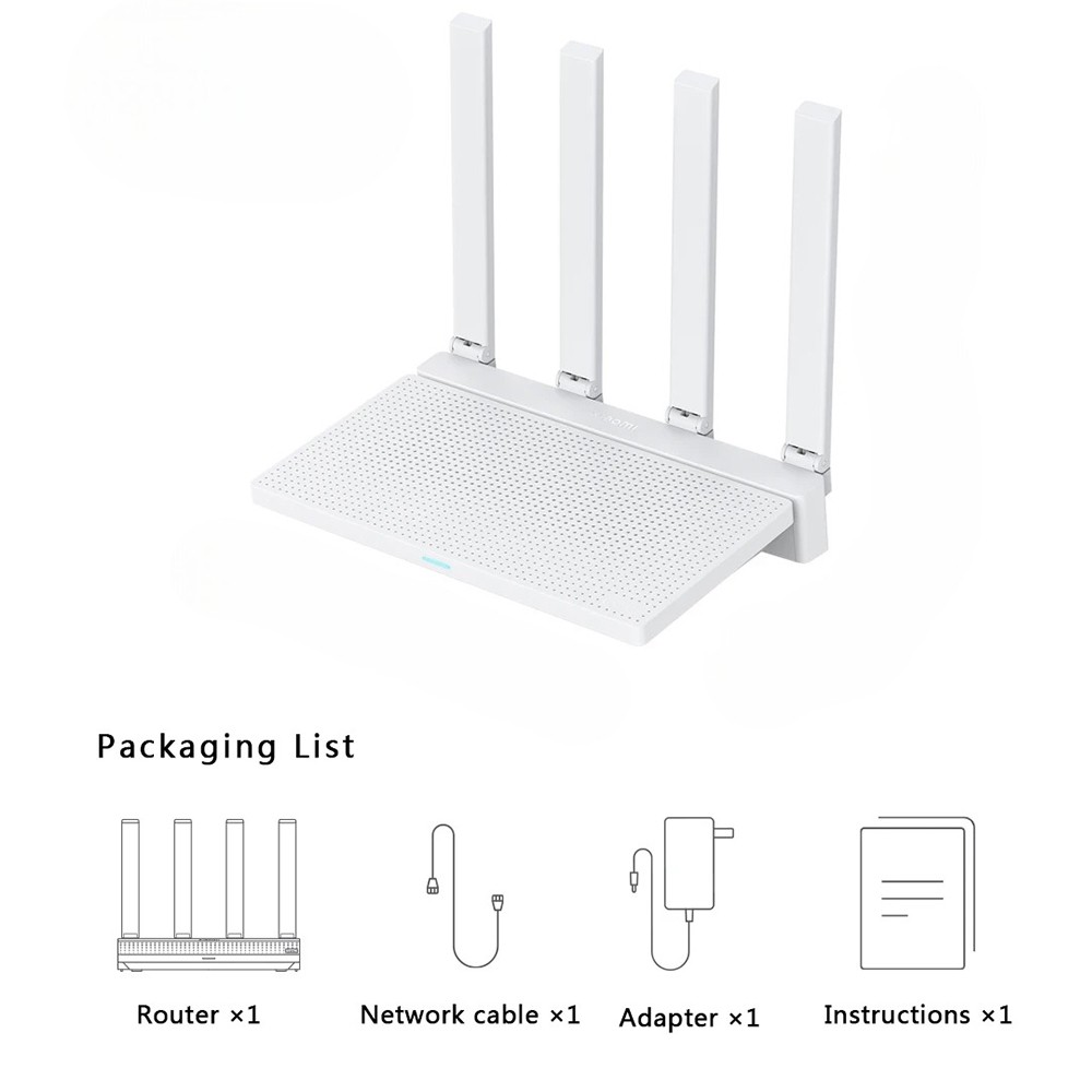 Gambar produk Xiaomi Router WiFi 6 Dual-Band OFDMA NFC IPTV Secure Access 2.4/5GHz - AX3000T
