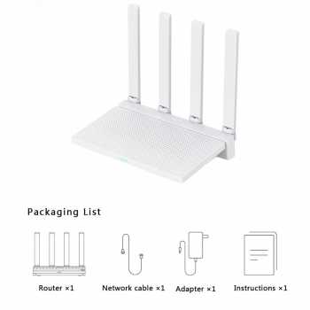 Gambar produk Xiaomi Router WiFi 6 Dual-Band OFDMA NFC IPTV Secure Access 2.4/5GHz - AX3000T
