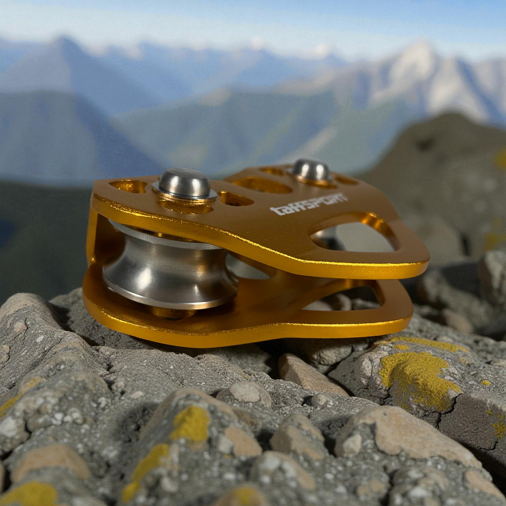 Gambar produk TaffSPORT Double Pulley Tandem Zipline Smooth Surface Aluminium 30kN - ZWA006