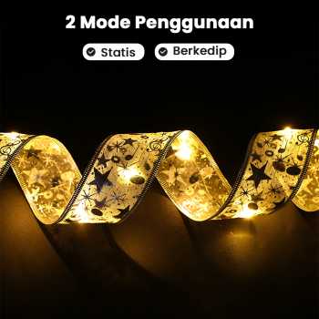 Gambar produk Partigos Lampu Hias String Lights Pita Natal 50 LED 5M Warm White - AA562