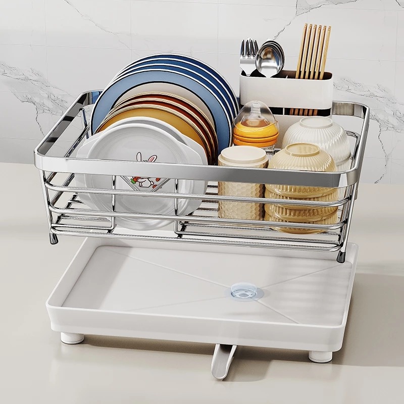 Gambar produk DUTRIEUX Rak Piring Dapur Wastafel Stainless Steel Drying Storage Rack - DR-42