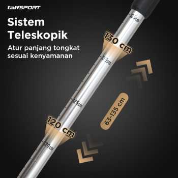 TaffSPORT Tongkat Hiking Telescopic Trekking Pole Aluminium 135cm - X-11 Gambar produk TaffSPORT Tongkat Hiking Telescopic Trekking Pole Aluminium 135cm - X-11