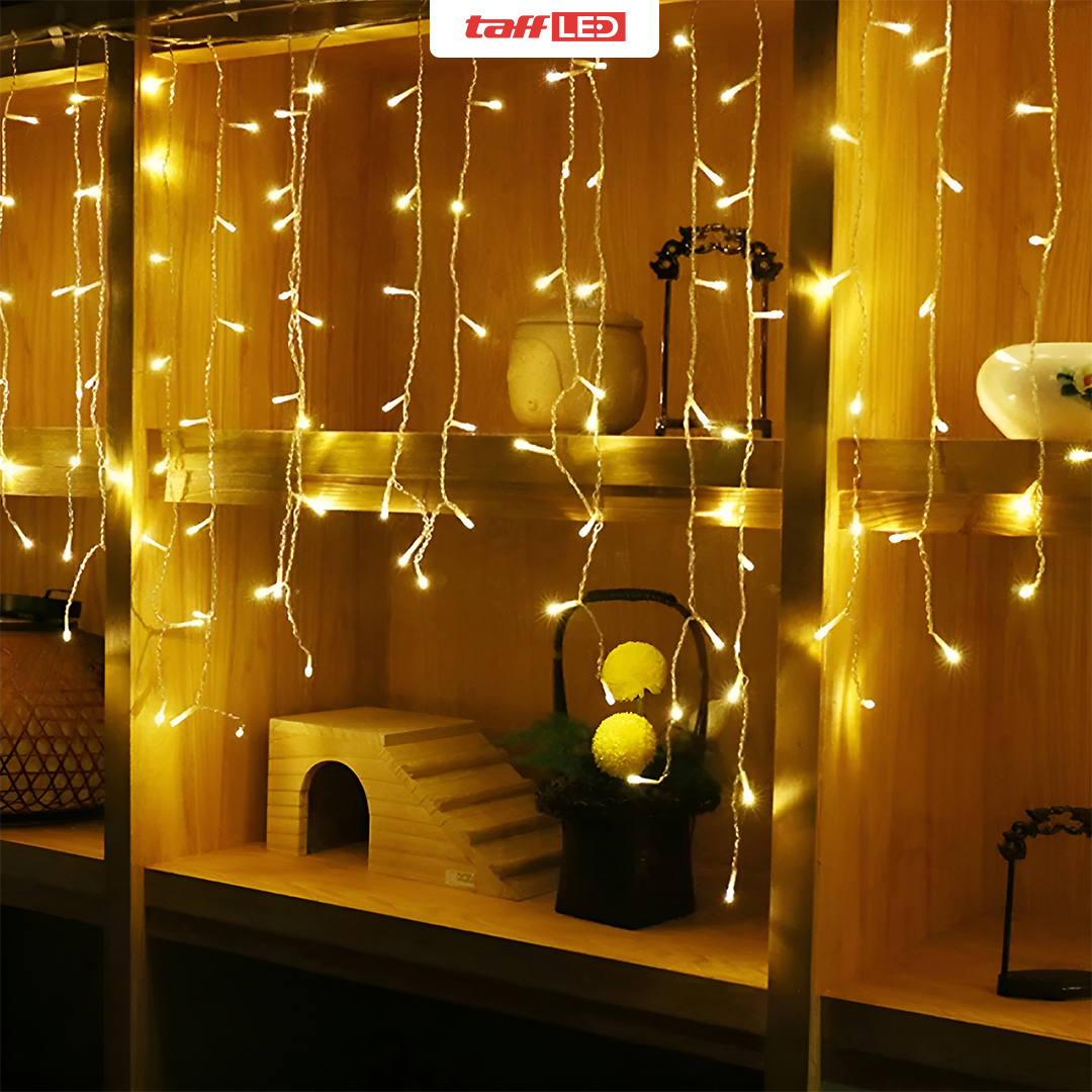 Gambar produk TaffLED Lampu Hias Gorden String Lights Icicle Fairy Waterproof 5M 96 LED - EK-04