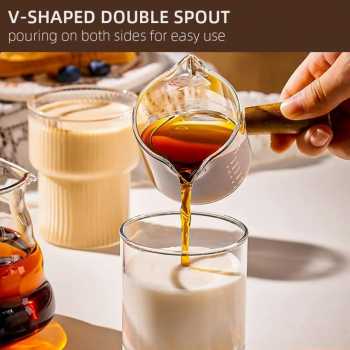 Gambar produk JAJKA Gelas Takar Kopi Espresso Shot Measuring Cup Double Mouth 150ml - JK-150