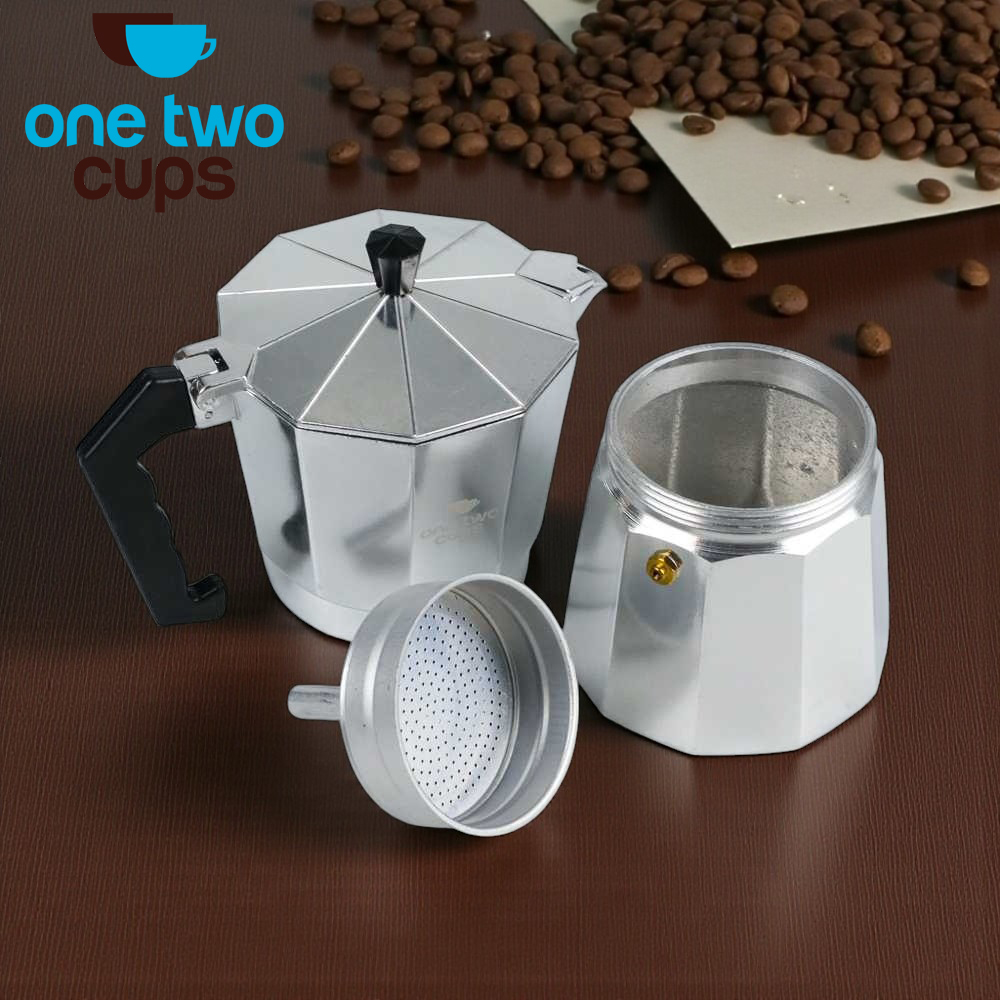 Gambar produk One Two Cups Moka Pot Espresso Coffee Maker Stovetop 9 Cup 450ml - JF112