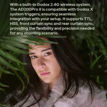 Gambar produk Godox Flash Camera Wireless 2.4GHz TTL 3in1 Color 2980mAh 200Ws - AD200PROII
