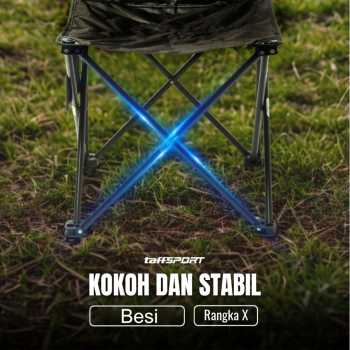 Gambar produk TaffSPORT Kursi Lipat Outdoor Camping Portable Oxford Folding Chair - DFC001