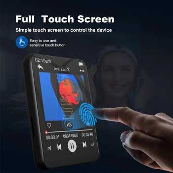 Gambar produk AIRME MP3 Digital Audio Player HiFi Bluetooth Touch Screen 300mAh - A240