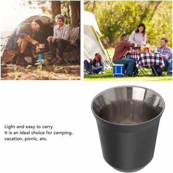 Leeseph Gelas Stainless Steel 304 Double Layer Coffee Cup - L30