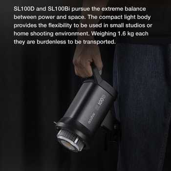 Gambar produk Godox Lampu Studio LED Fill Light Wireless Control 2800-6500K 100W - SL100Bi