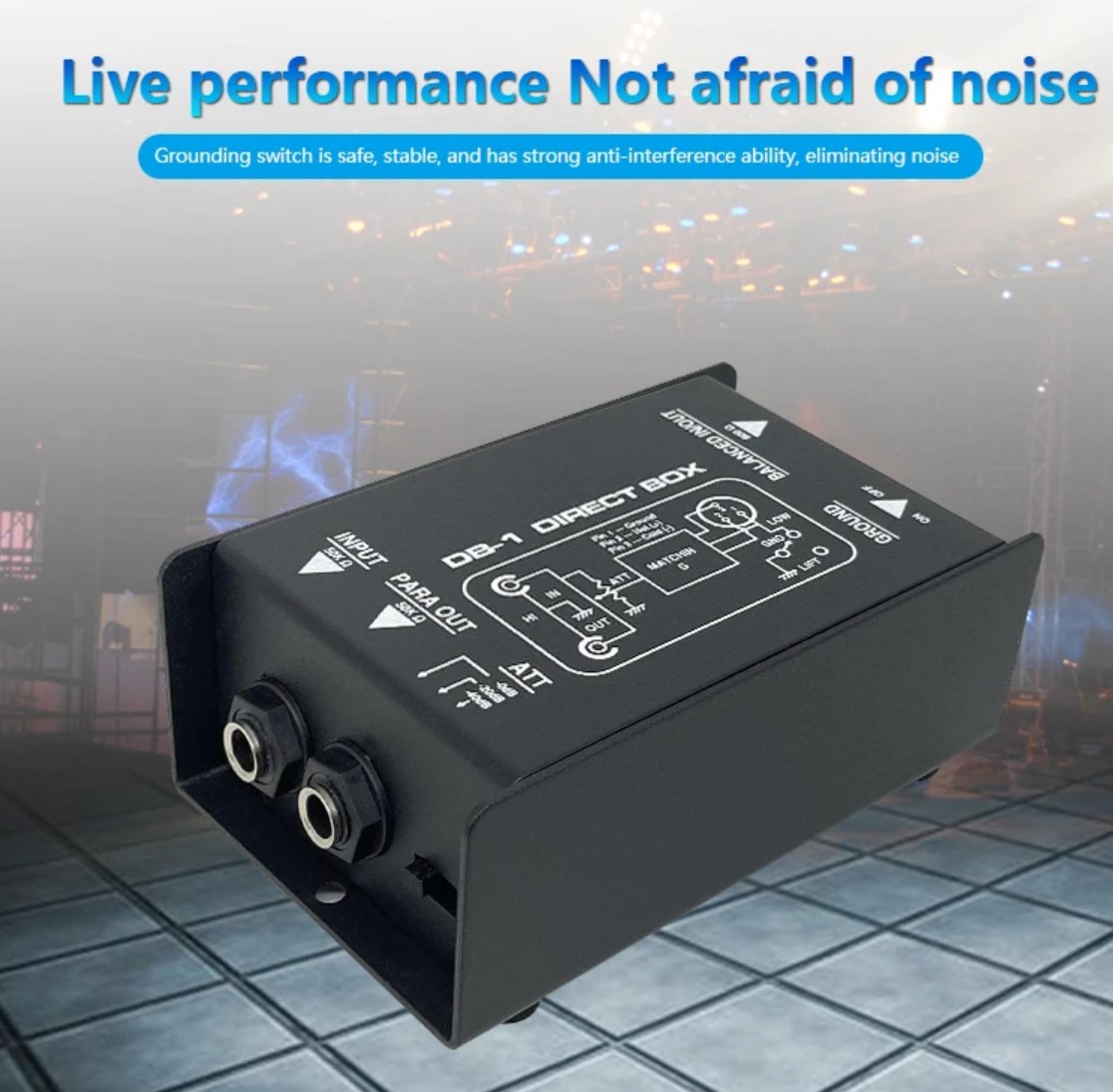 YOUHA Passive Direct Box Single Channel Injection Audio Box XLR TRS - DIBOX001 Gambar produk YOUHA Passive Direct Box Single Channel Injection Audio Box XLR TRS - DIBOX001