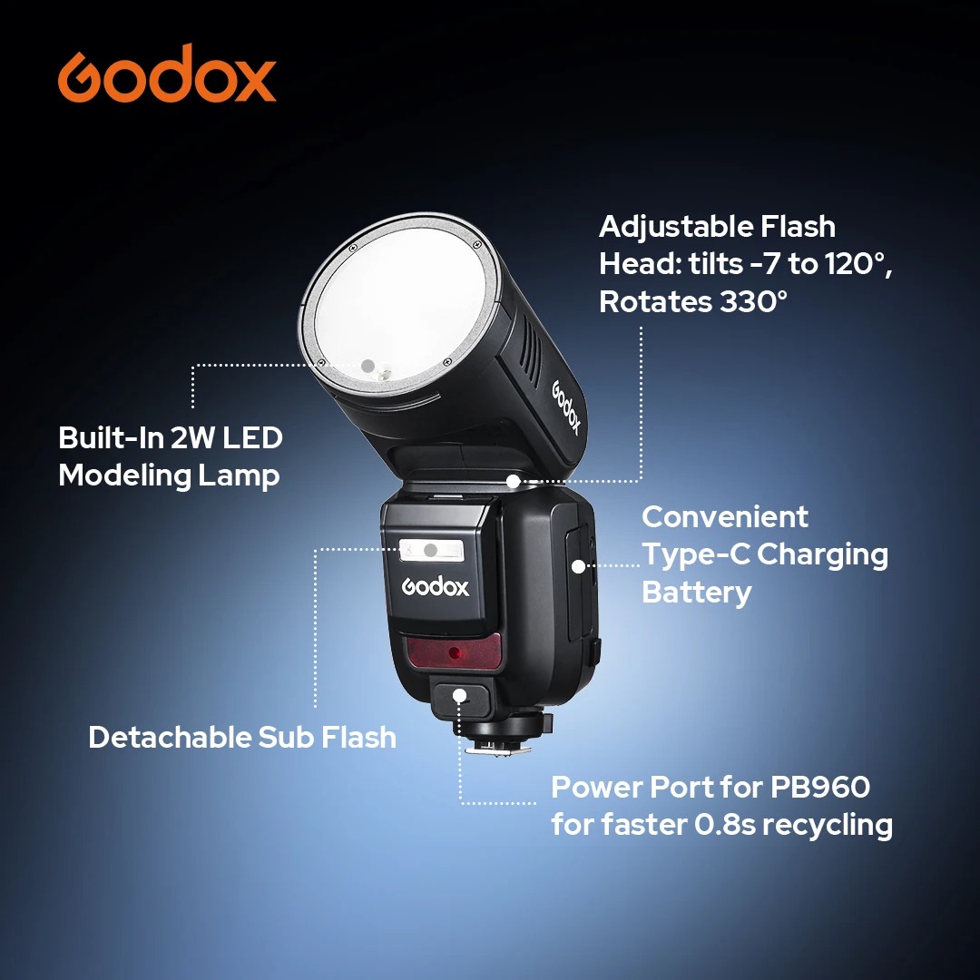Gambar produk Godox Flash Camera Wireless Touchscreen Global Shutter 100Ws for Canon - V100C