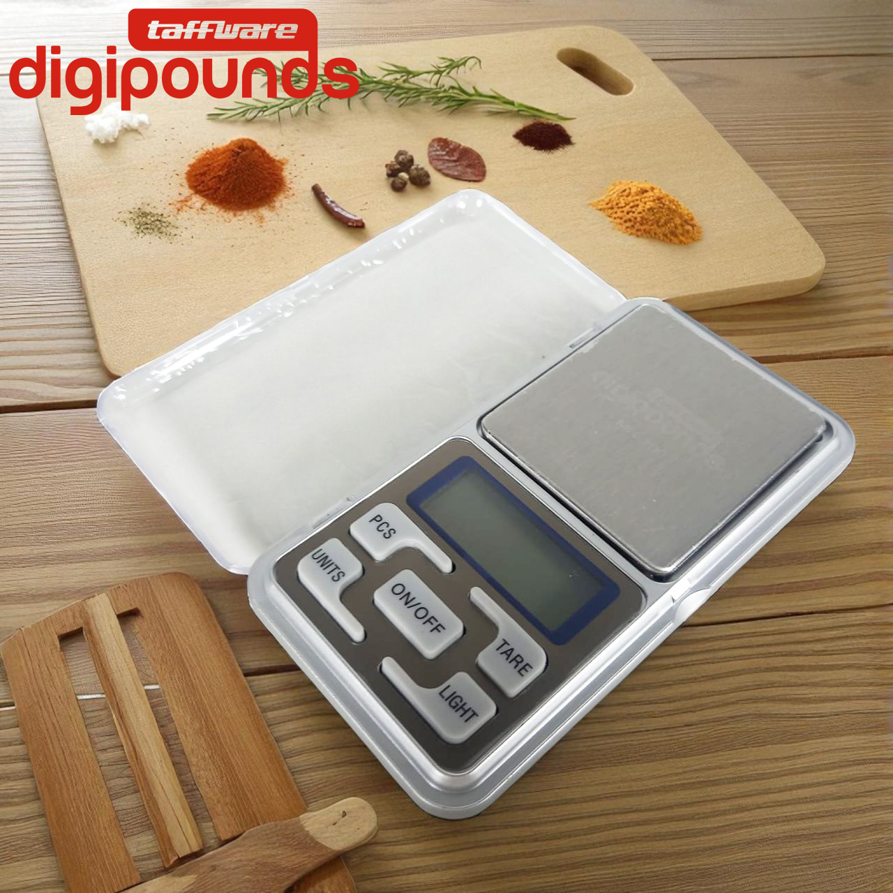 Gambar produk Taffware Digipounds Timbangan Emas Mini Digital Multifungsi 200g 0.01g - MH-200