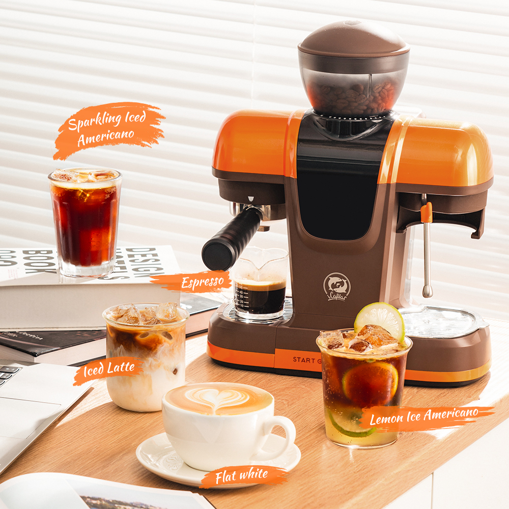 Gambar produk iCafilas Mesin Kopi Espresso Coffee Maker Frothing Grinding 19 Bar - ME2603