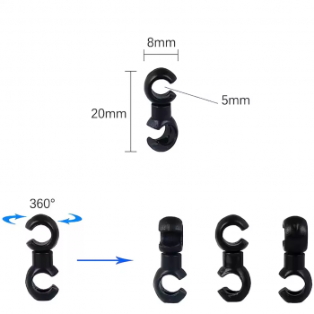 Empire Klip Kabel Rem Sepeda Cable Management S Rotating Clip 10PCS - M003 Gambar produk Empire Klip Kabel Rem Sepeda Cable Management S Rotating Clip 10PCS - M003