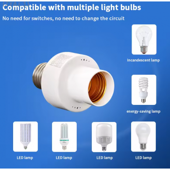 Gambar produk ASLEA Fitting Lampu Soket Pintar Adapter Smart Lamp Bluetooth App E27 - 264N