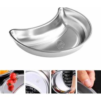 ATH Nampan Tray Mangkuk Makanan Bulan Sabit Stainless 201 25x16x3cm - AT25 Gambar produk ATH Nampan Tray Mangkuk Makanan Bulan Sabit Stainless 201 25x16x3cm - AT25