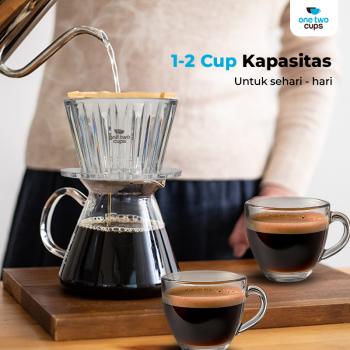 One Two Cups V60 Coffee Dripper Alat Seduh Kopi Manual Plastik 1-2 Cup - B75 Gambar produk One Two Cups V60 Coffee Dripper Alat Seduh Kopi Manual Plastik 1-2 Cup - B75