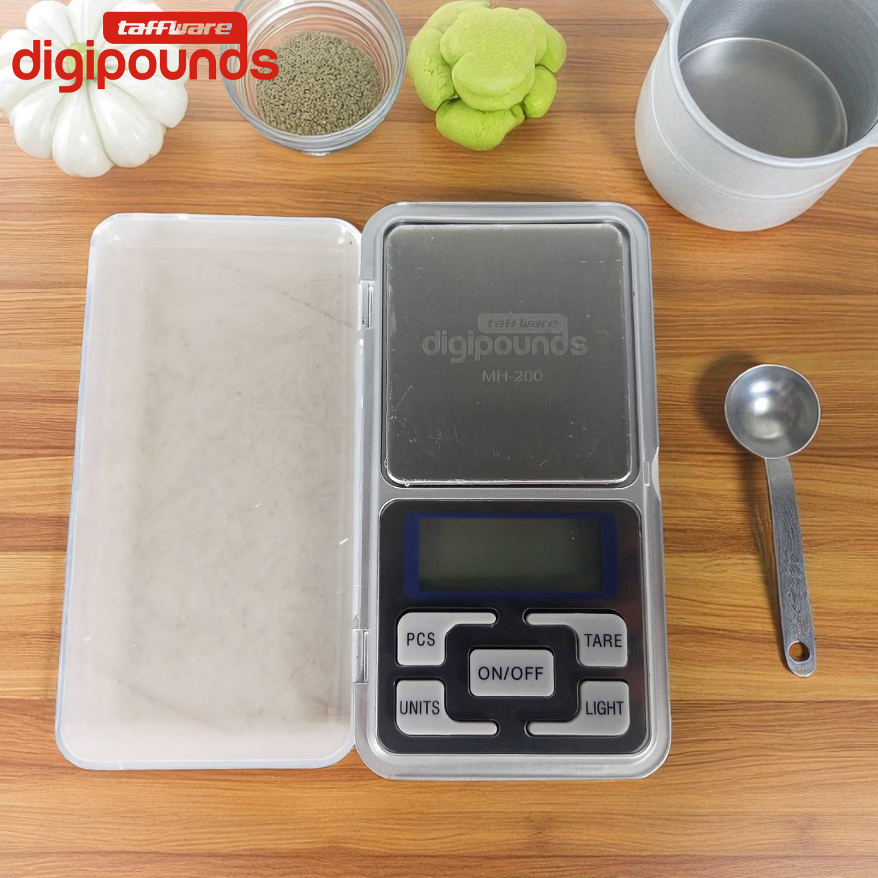 Gambar produk Taffware Digipounds Timbangan Emas Mini Digital Multifungsi 200g 0.01g - MH-200